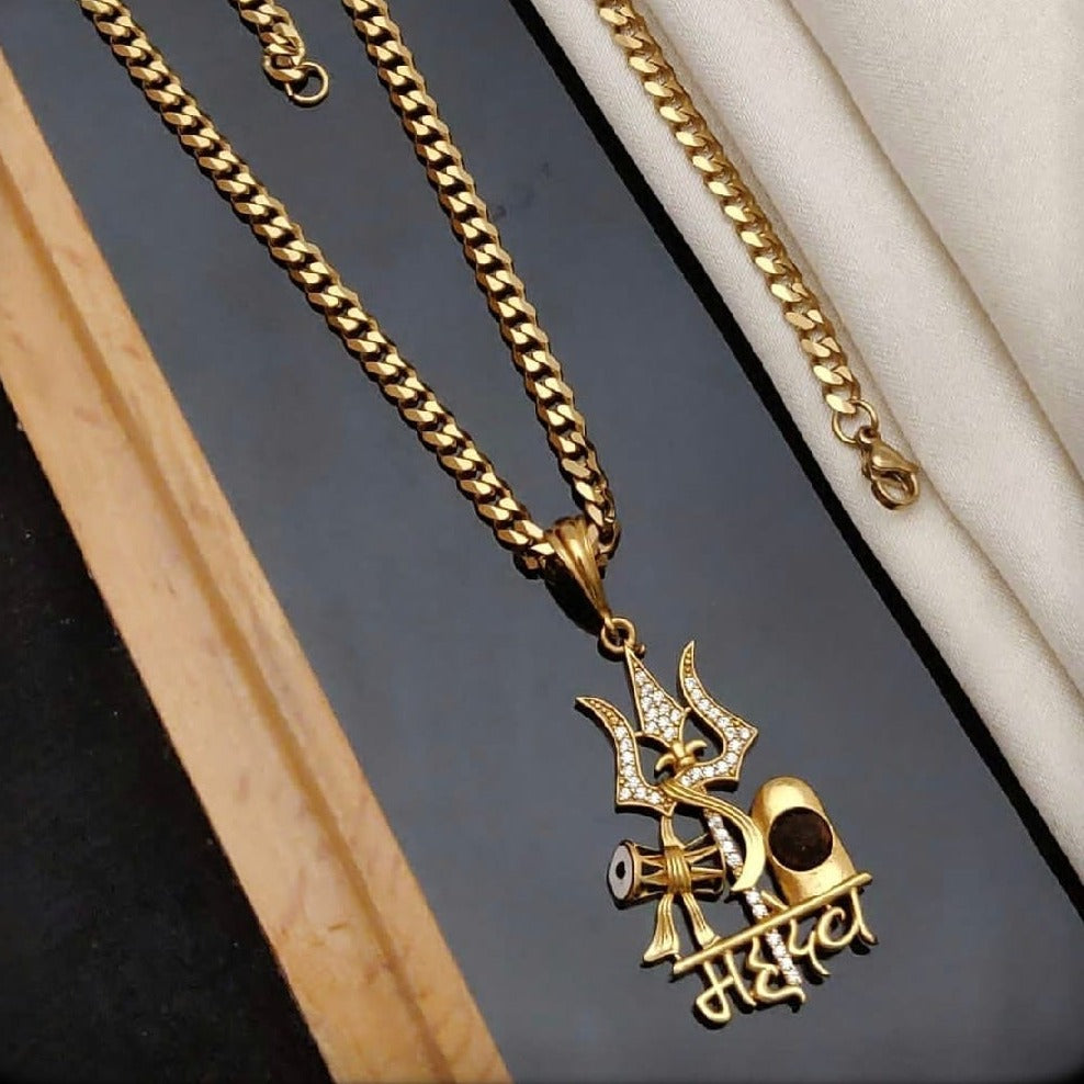 Unlock Divine Power: Mahadev Gold Chain – Shop Zuveri