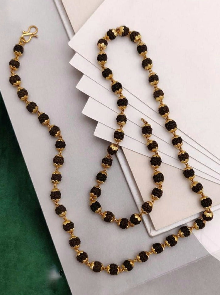Shop Black Golden Rudraksha Mala – Order Online