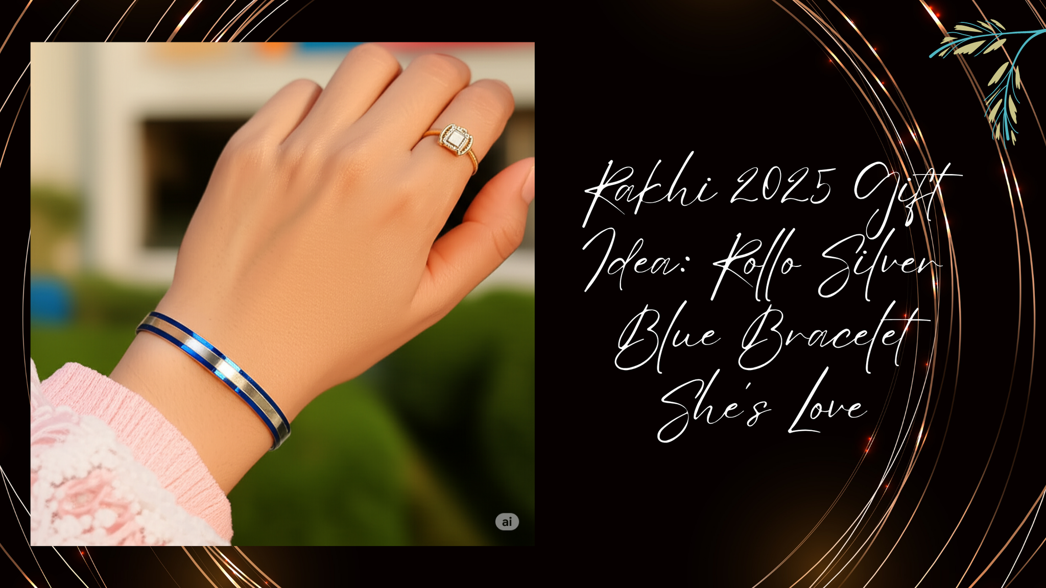 Rakhi 2025 Gift Idea: Rollo Silver Blue Bracelet She’s Love