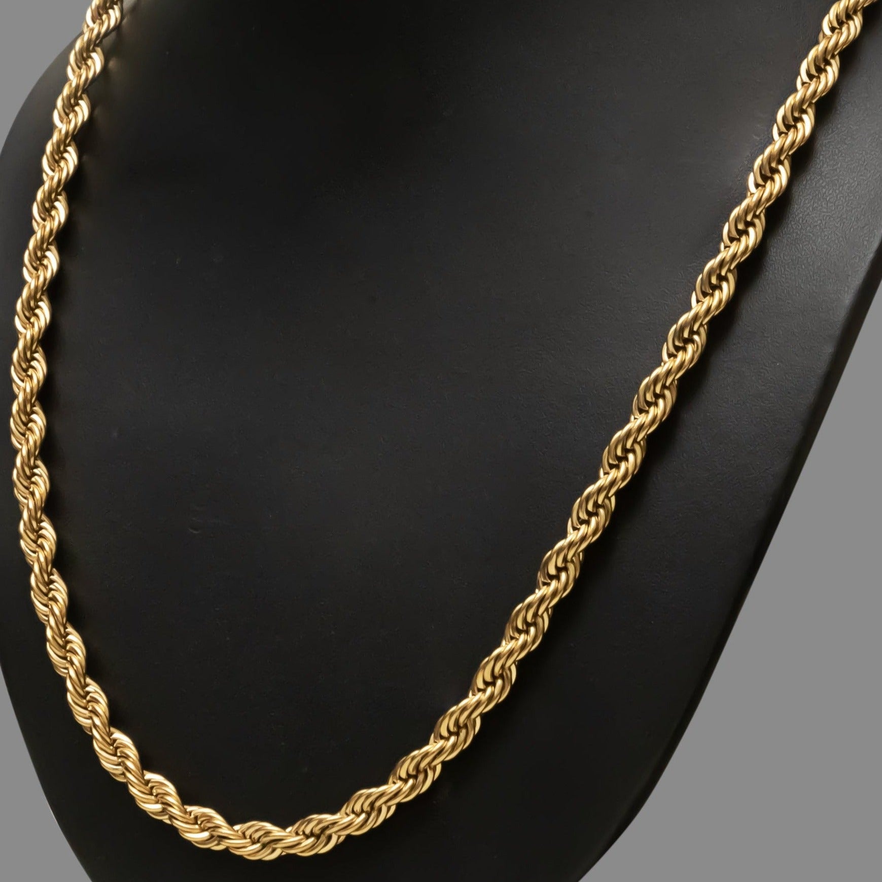 24k Gold Rope Chain Mens Men Gold Rope Chain