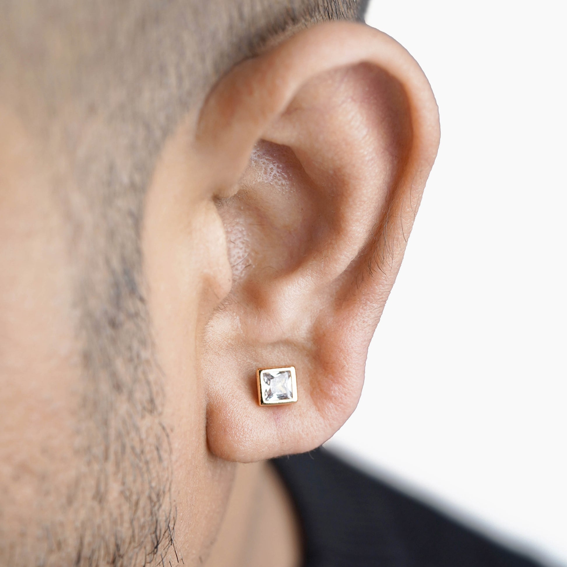 Add to Cart Cox Diamond RoseGold Earrings for Men Zuveri