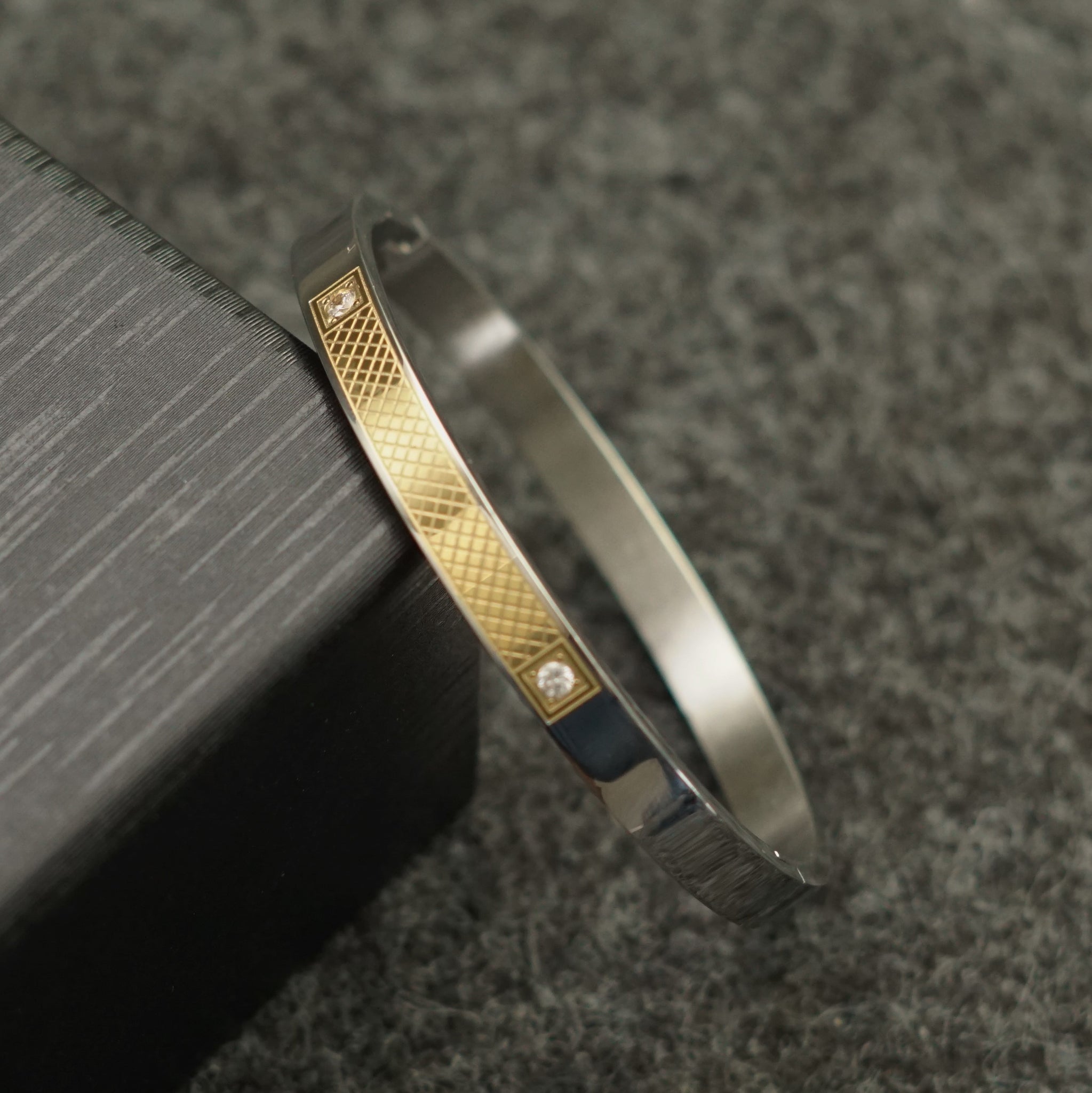 Kaizo Silver Gold Bracelet