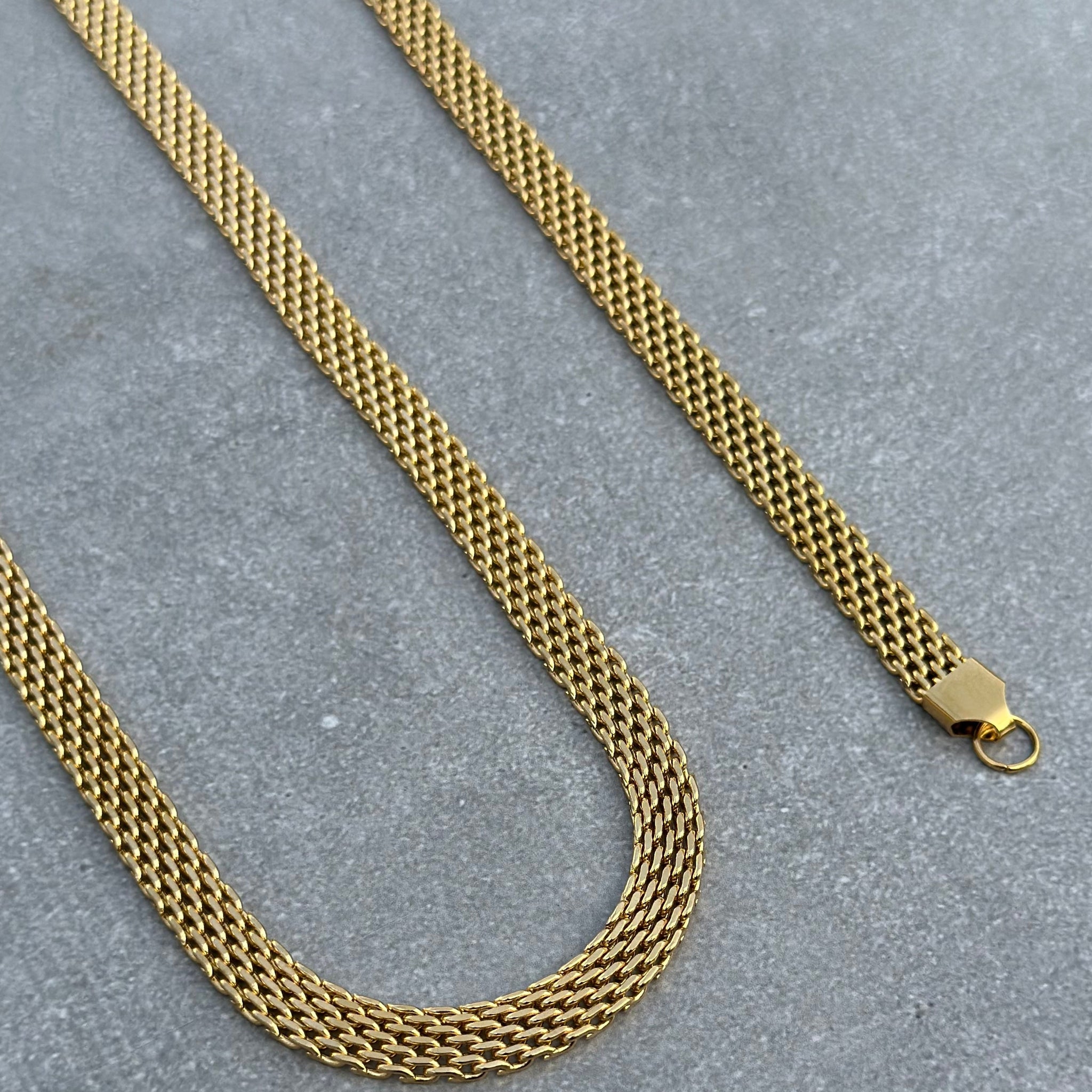 Elegant Mens Golden Chain & Bracelet Combo