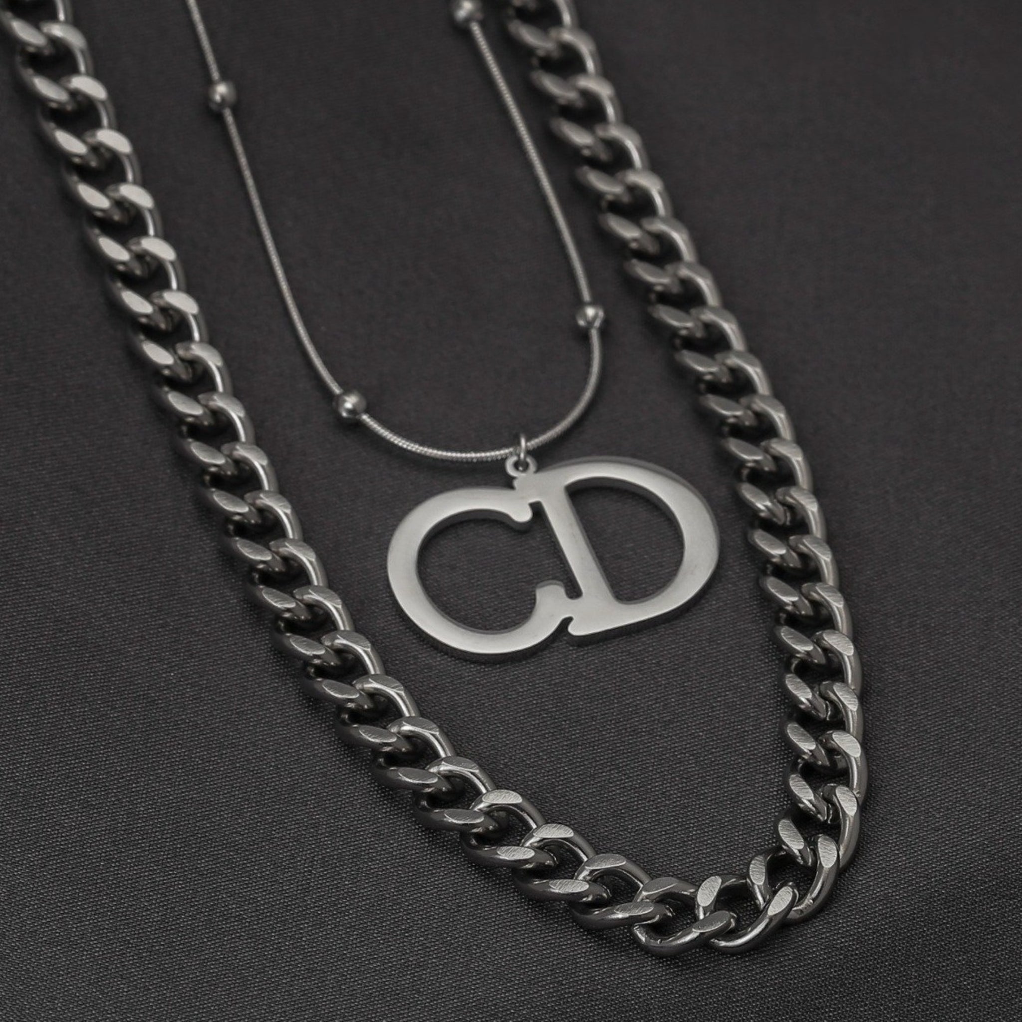 Dc- Pendant Silver Necklace