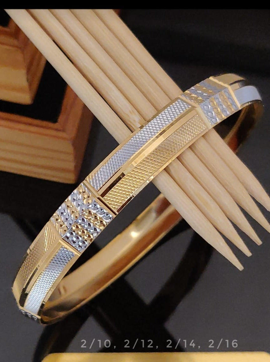 Casual Design Gold & Silver Men Kada Bracelate